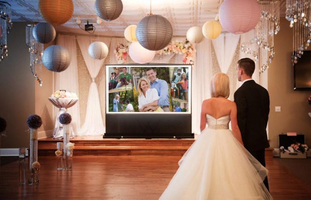 Projection vidéo mariage